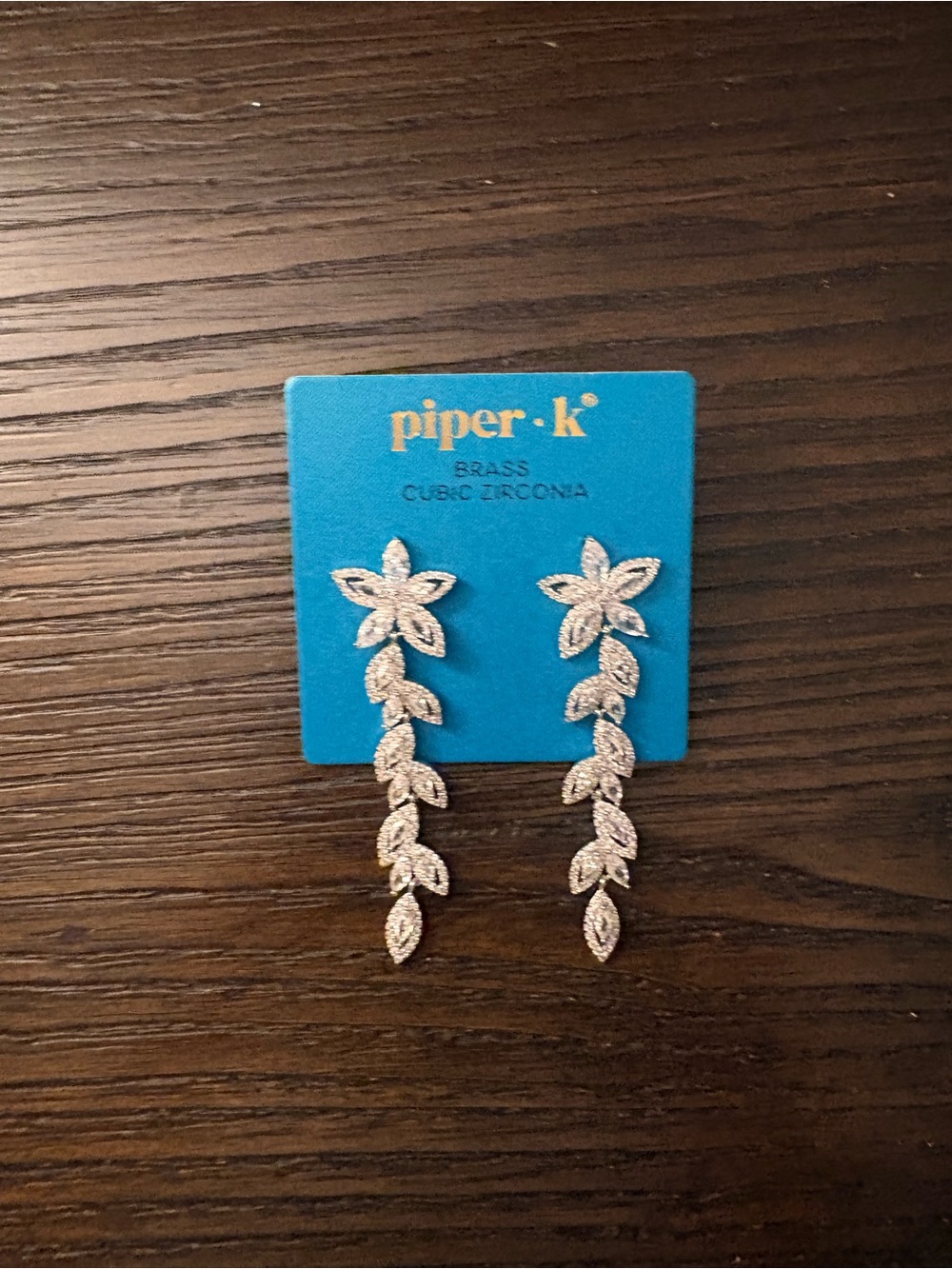NEW Piper K Silver Flower Petal Earrings